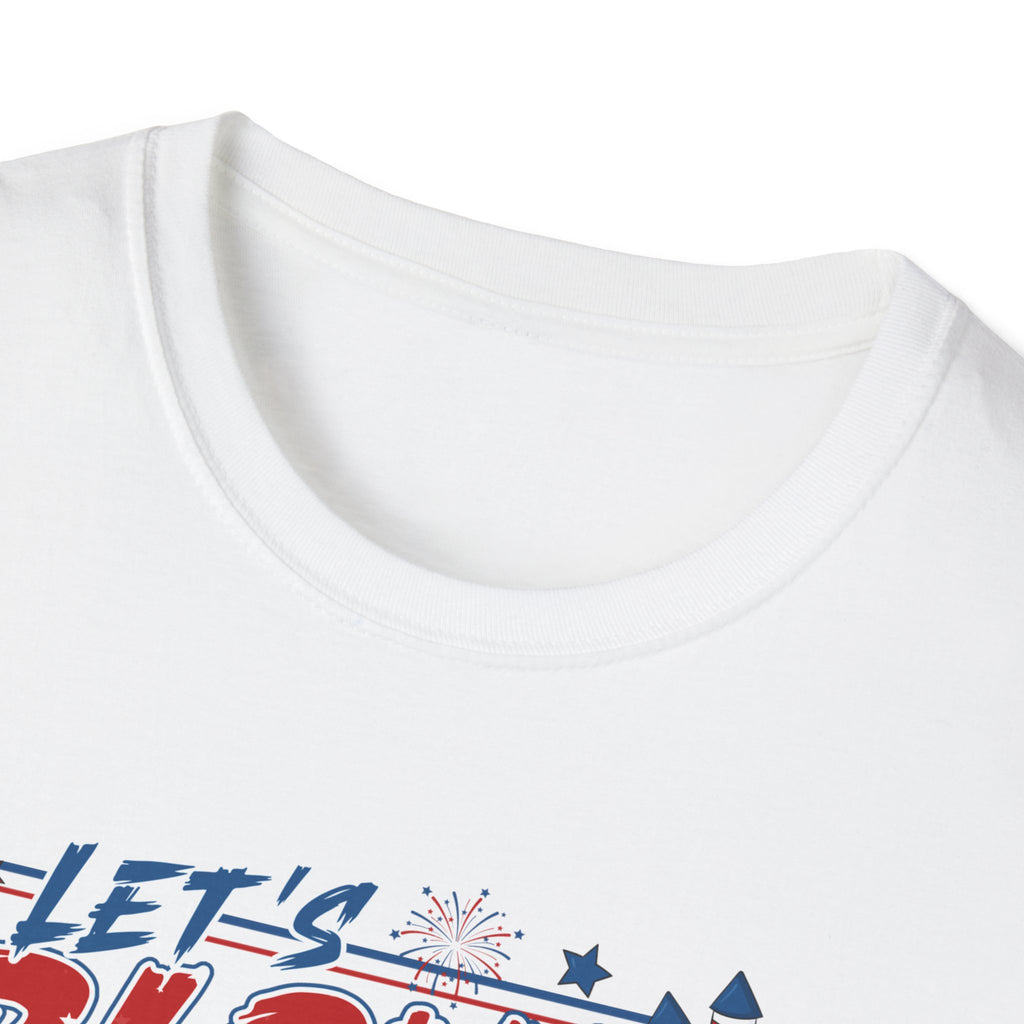 Let's Blow Some Shit Up Patriotic T-Shirt — Fourth of July Fireworks Party Tee