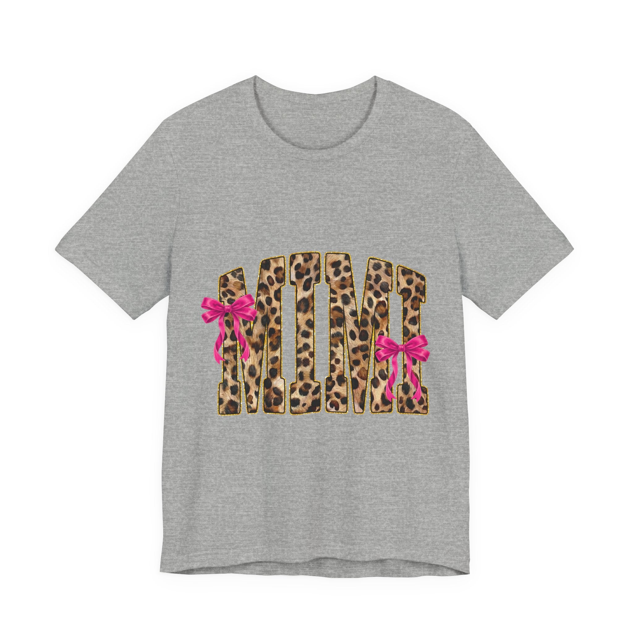 MOM Leopard Print Tee with Pink Bows – Mother's Day Gift Shirt