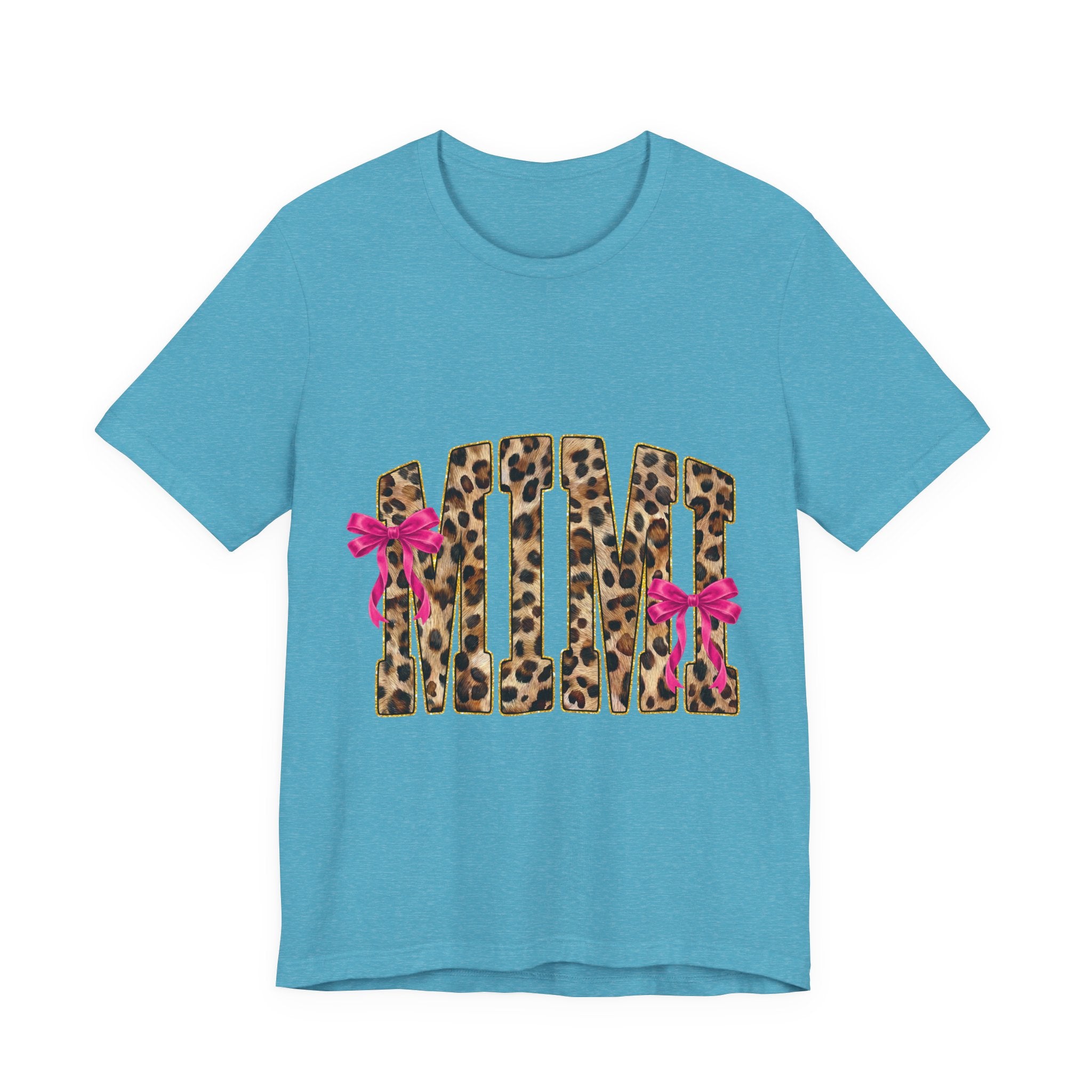 MOM Leopard Print Tee with Pink Bows – Mother's Day Gift Shirt