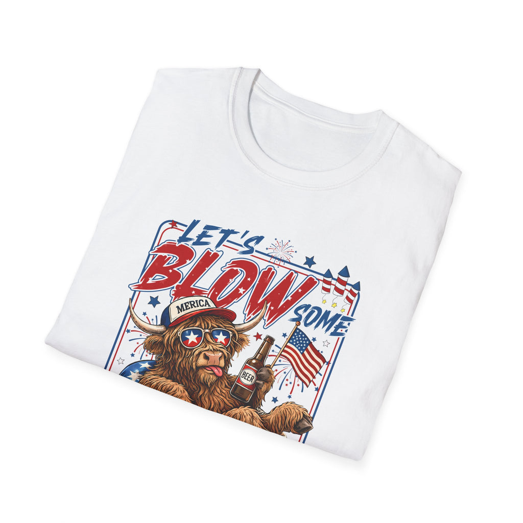 Let's Blow Some Shit Up Patriotic T-Shirt — Fourth of July Fireworks Party Tee