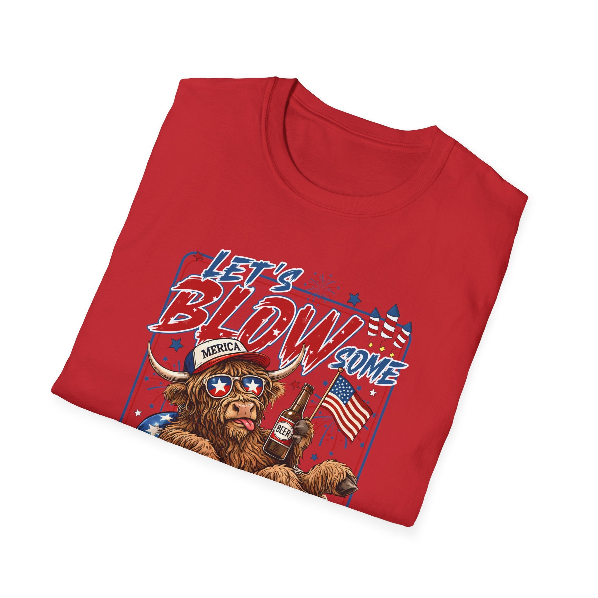 Let's Blow Some Shit Up Patriotic T-Shirt — Fourth of July Fireworks Party Tee