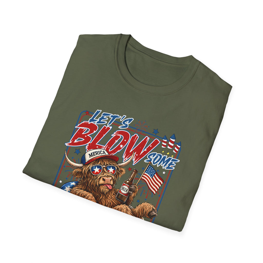 Let's Blow Some Shit Up Patriotic T-Shirt — Fourth of July Fireworks Party Tee