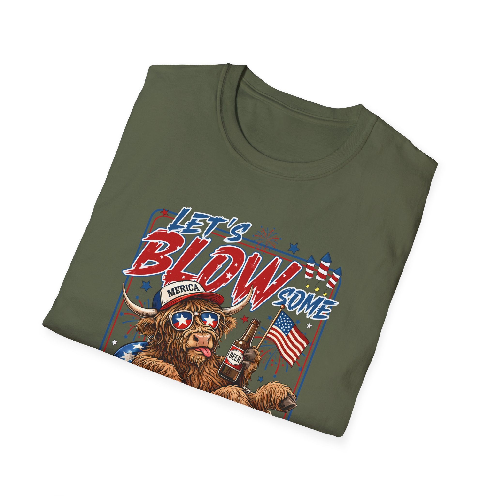 Let's Blow Some Shit Up Patriotic T-Shirt — Fourth of July Fireworks Party Tee