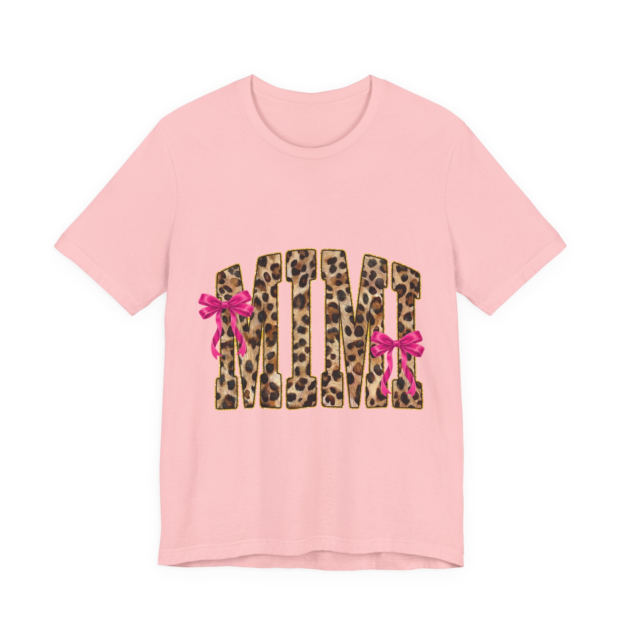 MOM Leopard Print Tee with Pink Bows – Mother's Day Gift Shirt