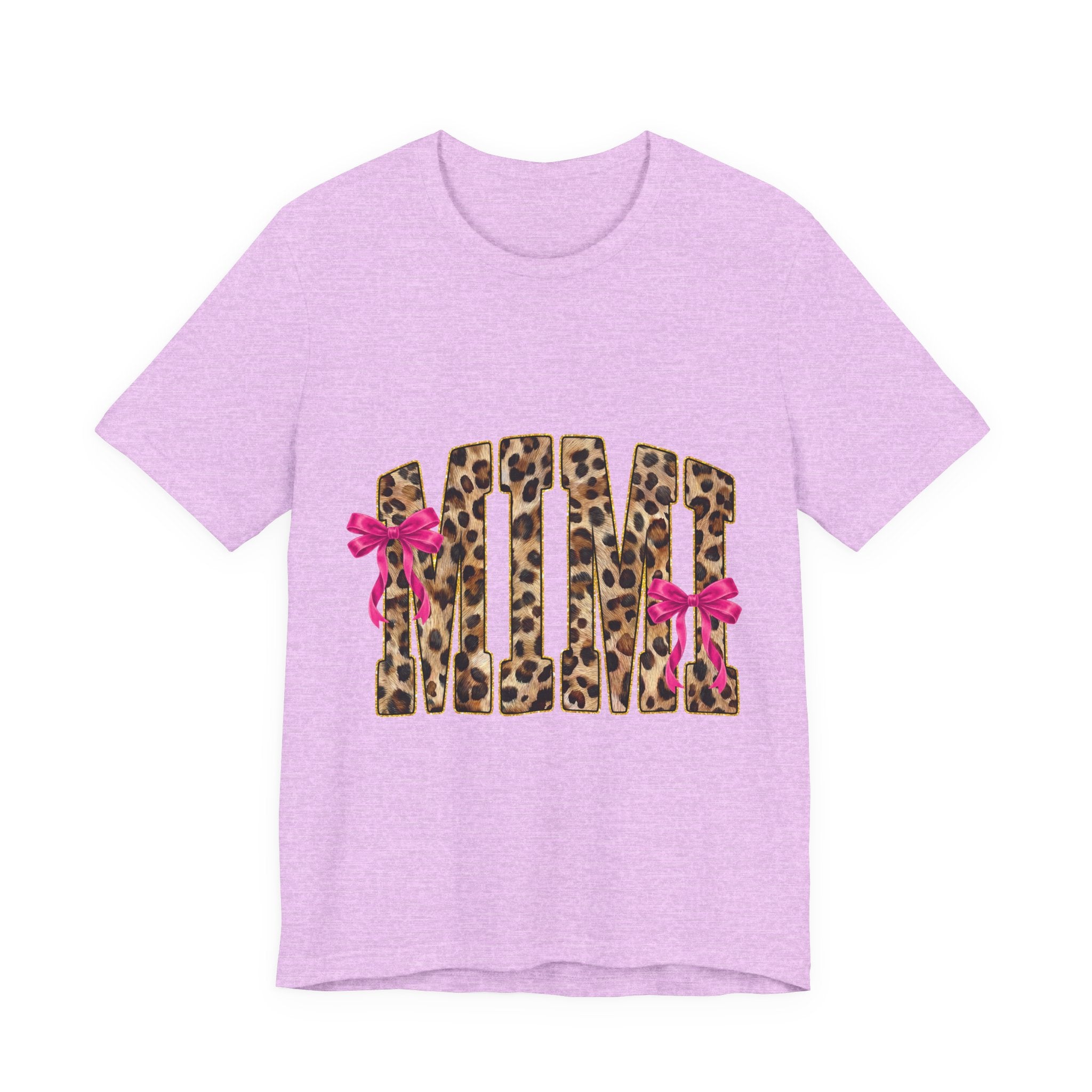MOM Leopard Print Tee with Pink Bows – Mother's Day Gift Shirt