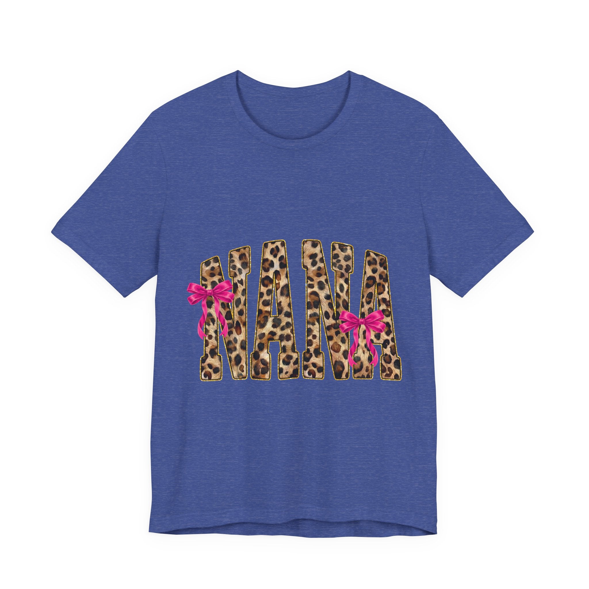Nana Leopard Print Tee with Pink Bows — Mother's Day Gift Shirt